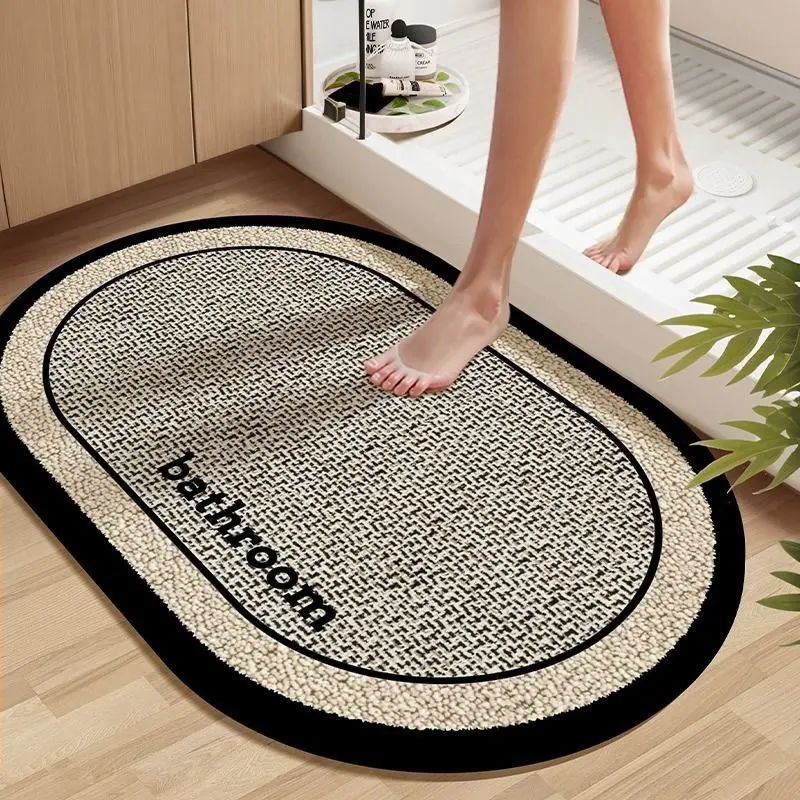 2025 [6137 People Collected] Bathroom Absorbent Mat Diatomaceous Earth Door Mat for Toilet Entrance Non-slip Foot Mat Customizable cafe  curtains kitchen  mat