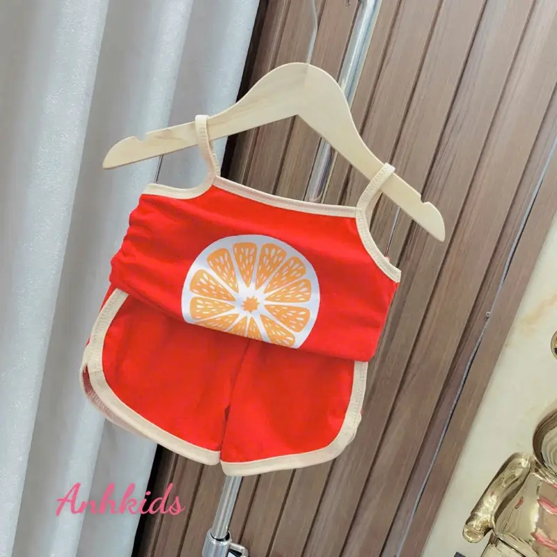 Bộ hoa quả ao va quan chất cotton thấm hút nồ hôi cho bé.size cho bé tu 6-18kg mặc vừa 5