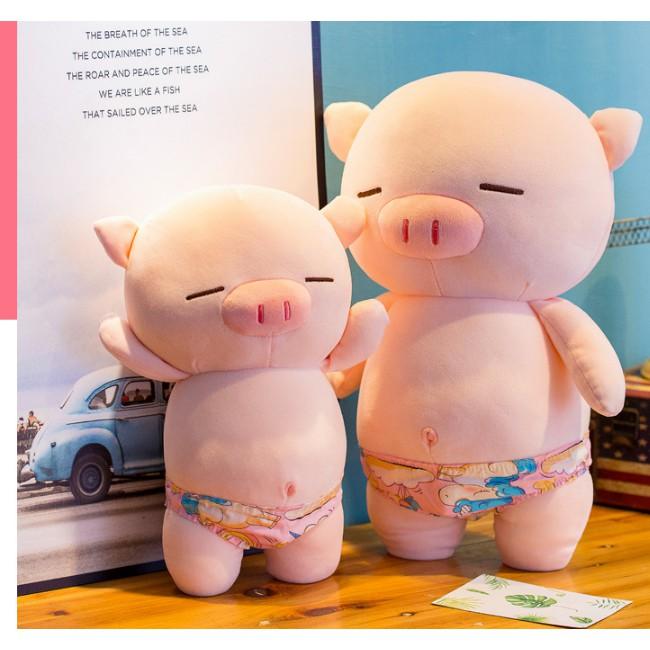 Product Introduction of {Ricky toy} Gấu Bông Heo Mặc Quần Chip Siêu Bựa (25cm---70cm) - Thú Bông Heo Mặc Quần Sịp Hài Hước Vải Miniso Siêu Mịn Thú Nhồi Bông Đồ Chơi 2