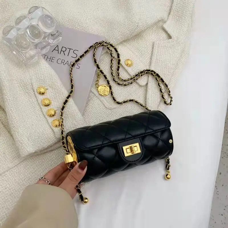 Túi Nữ, Thời Trang Mới Mùa Xuân / Mùa Hè 2024, Liu Shishi Niche, Dây Xích Cao Cấp Túi Messenger Đeo Vai, Túi Tròn Hợp Xu hướng Bag