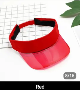 Summer PVC Visor Hats Sun Protection Sport Golf Running Women UV Sun V