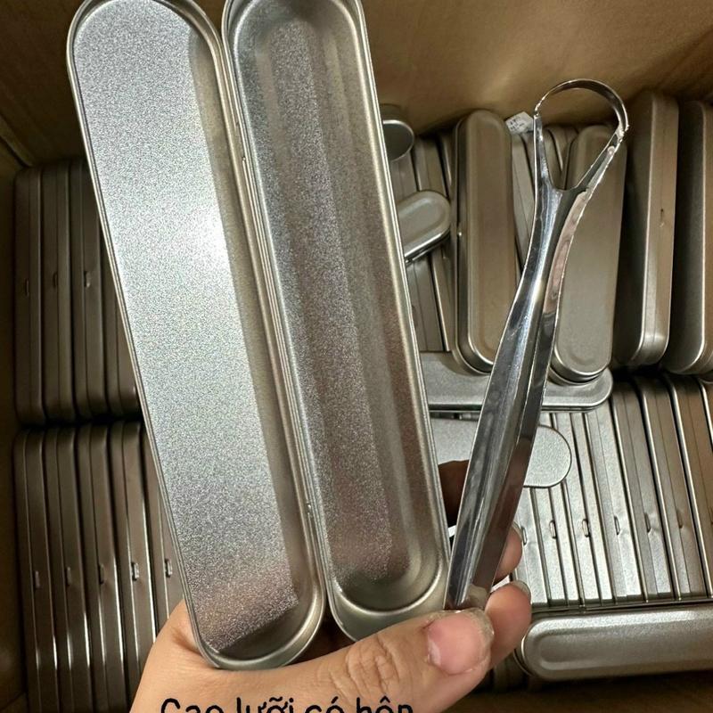 Com bo 2 cái Dụng cụ cạo lưỡi vệ sinh răng miệng bằng thép không gỉ tiện lợi 0