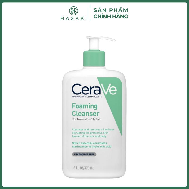 Sữa Rửa Mặt CeraVe Sạch Sâu Cho Da Thường Đến Da Dầu 473ml | HASAKI BEAUTY