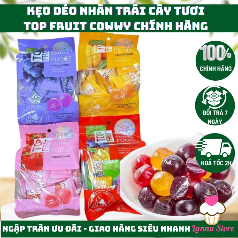 [HÀNG CHUẨN CHÍNH HÃNG]  Kẹo dẻo nhân trái cây Top Fruit COWWY BX Meal  Bịch 320g - Hồng Kông Snack Ăn Vặt Food Thức Ăn Chua Candy