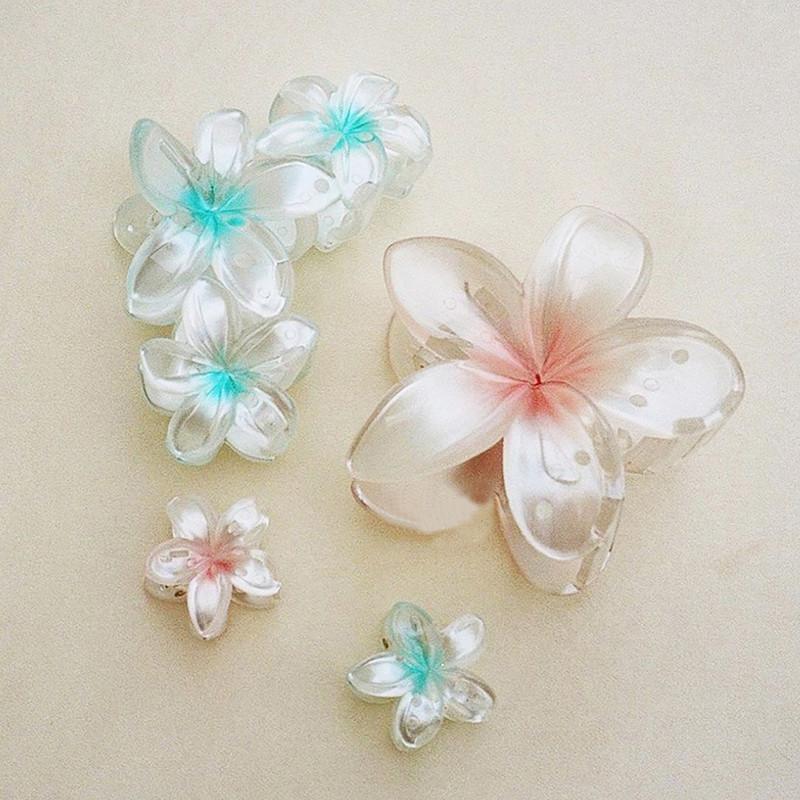 Women Flower Hair Claw  Summer Beach Hair Clips 5