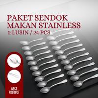 Gambar Paket 4 Pack isi 24 Pcs Sendok Makan Bahan Stainless Steel Premium Berkualitas Premium Sendok Makan Serbaguna Kitchenware - PAKETAN dari BMW Kitchenware Kab. Tangerang 1 Tokopedia
