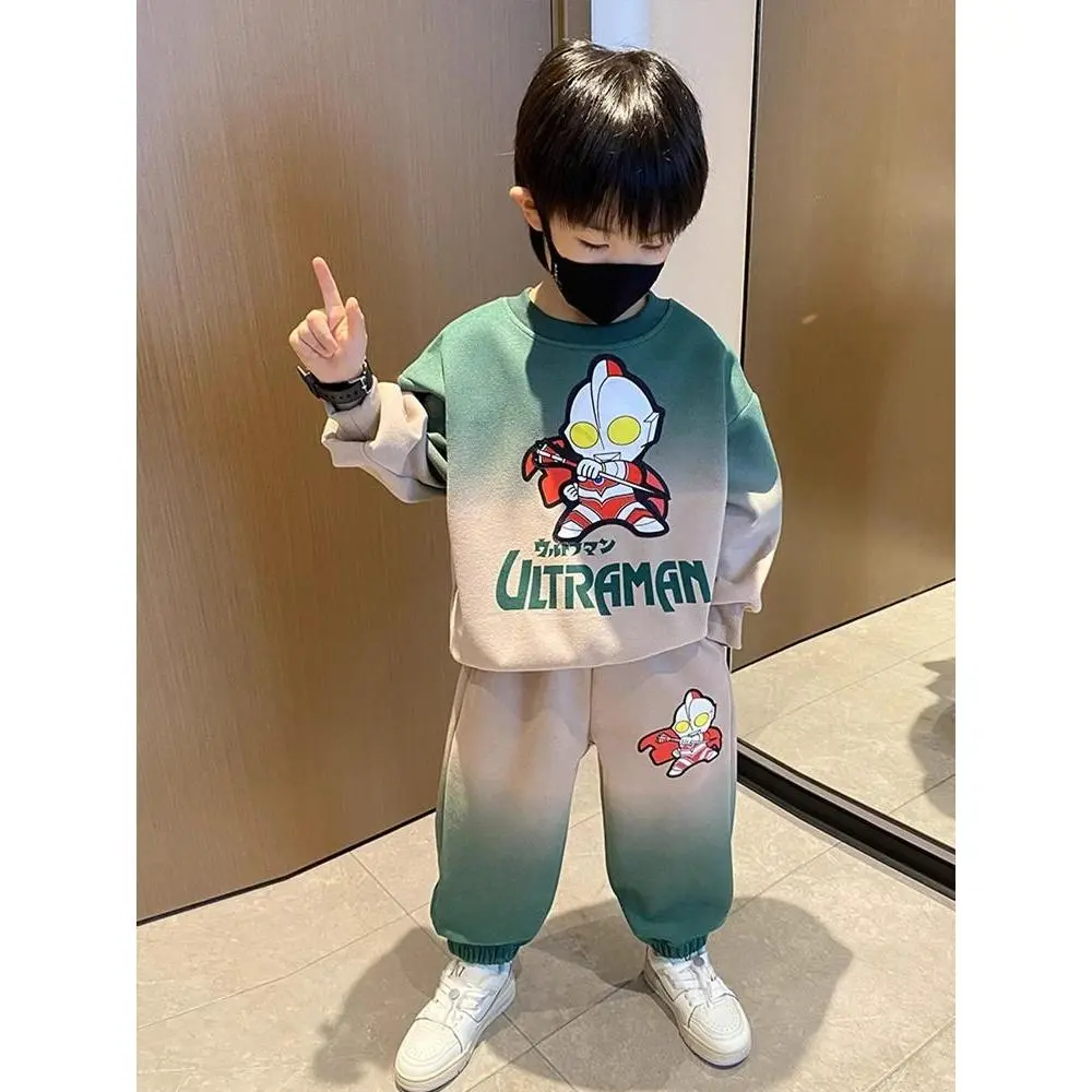 Quần Áo Ultraman, Bộ Đồ Áo Len Mùa Xuân Và Mùa Thu Cho Bé Trai, Thời Trang 2024, Thích Hợp Cho Trẻ Em, Ngầu Và Đẹp Trai, Thể Thao Trẻ Em, Quần Áo Mùa Thu, Thời Trang
