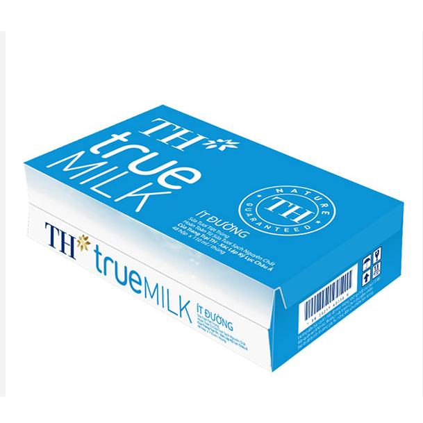 Thùng sữa TH True Milk ít đường 110ml x 48 hộp Chua Vị Chua sua tuoi