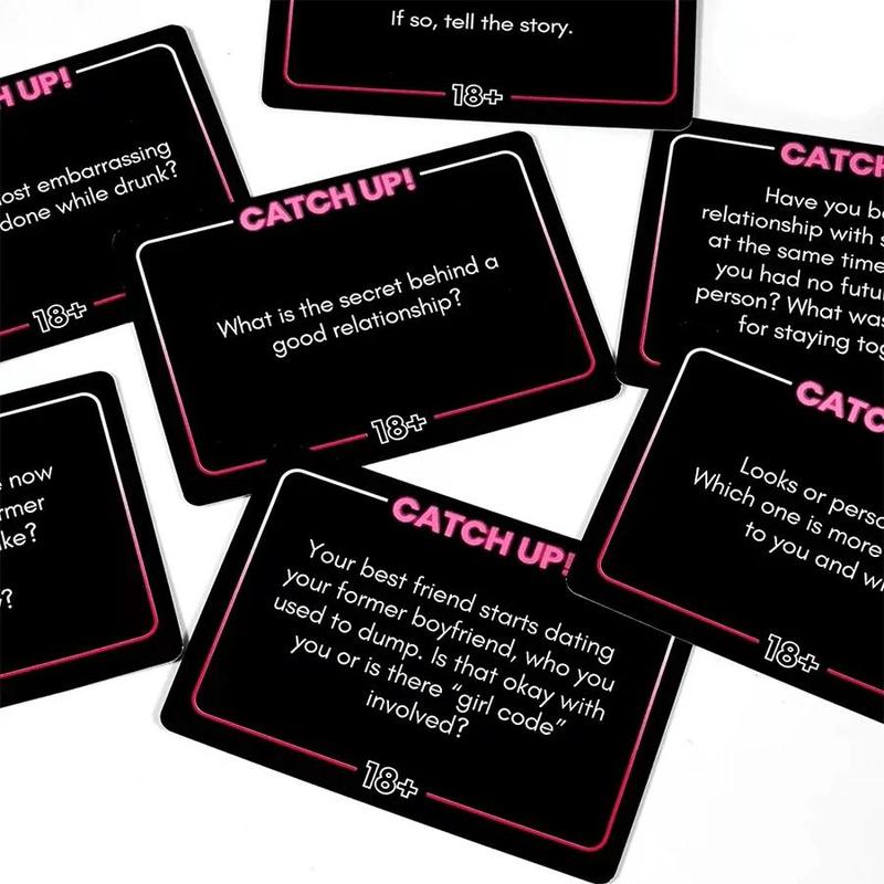 Product Introduction of Catch Up! Card Game, 1 Box Adult Party Game, Thought Provoking Conversation Starters for Fun Nights, Bachelorette and Birthday Party Game 3