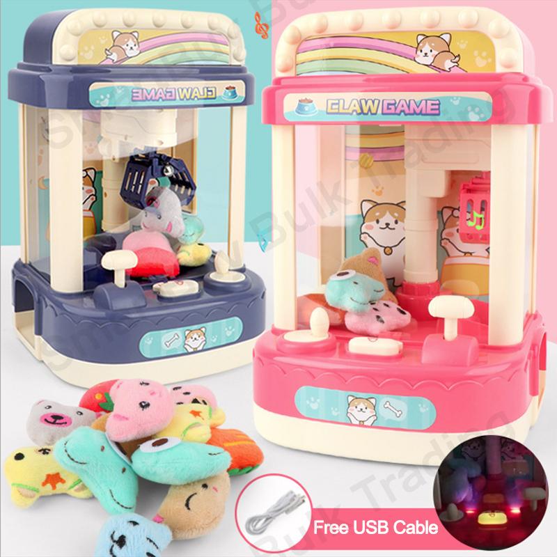 Kids Mini Toys Claw Grabber Arcade Crane Clipping Doll Game Machine ...