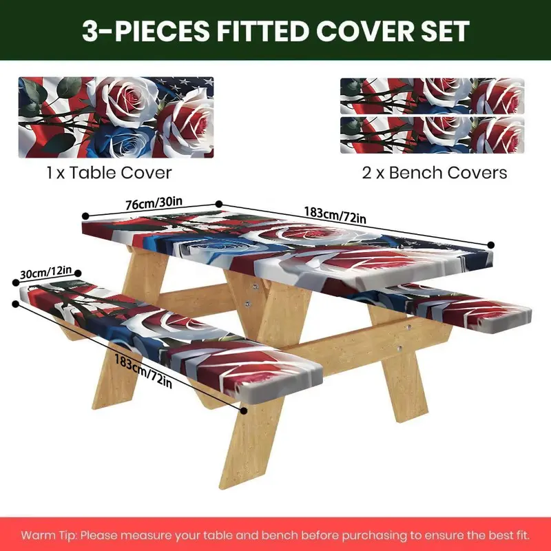 Outdoor Table Bench Set, Picnic Table Bench Set, Decorative Design Enhances Any Setting, Easy Care Long-lasting Elegance 1