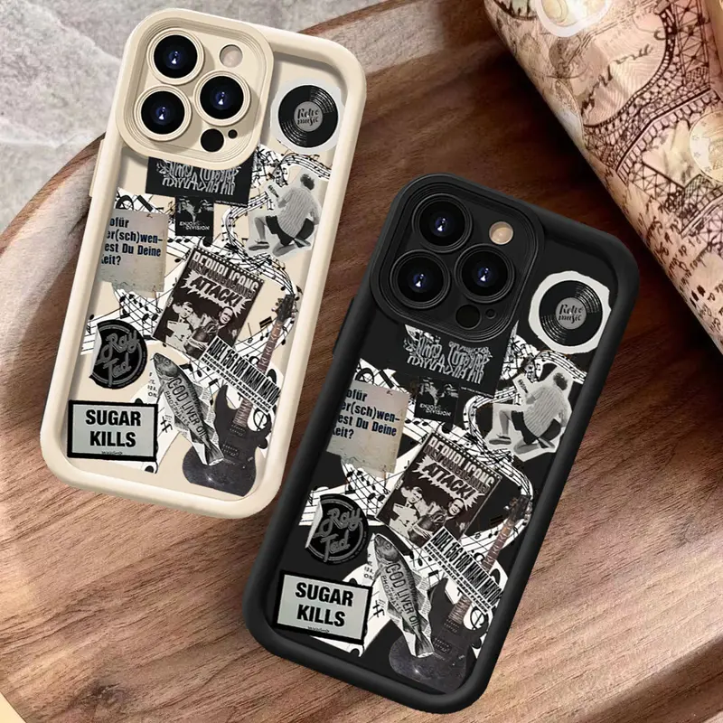 Case For Redmi A3 12 13C 12C 10C 9C A1 9A A2 Note 12 Pro Note11 11S 10S 12 9 10A Poco M3 Pro X5 Poco C61 POCO M6 4G  Artistic Dark Moon Butterfly and American Label Illustration Silicone Soft Case Cover Case PANDU PATRIA 1