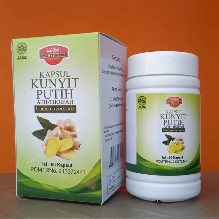 Kapsul Ekstrak Kunyit (Kunir) Putih Ath-Thoifah Original BPOM | Herbal Terapi Kanker Tumor Miom Kista Vertigo Dll 3