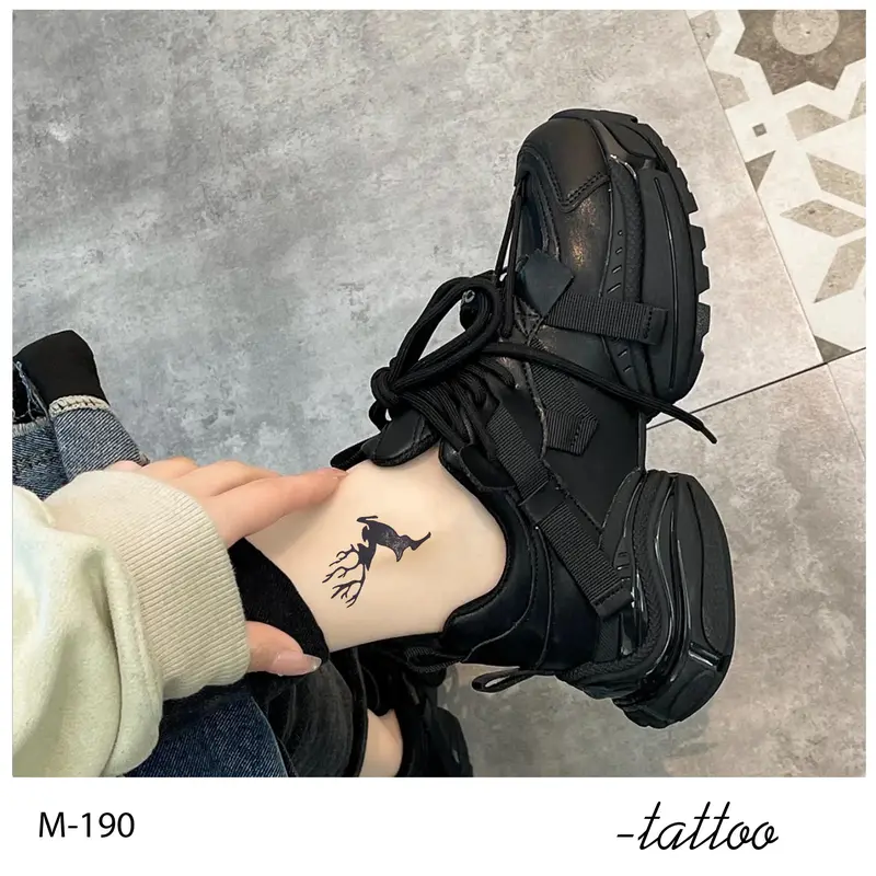 Zoar M-192 Stiker Tato Temporary Semi Permanen 【Combo ecg】Tahan lama Tattoo menempel dekorasi seni untuk pria dan wanita 3