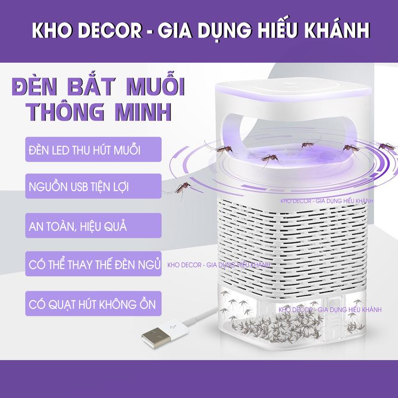  THANH LÝ CẮT MÃ - Đèn Bắt Muỗi Thông Minh Hút Muỗi Bắt Côn Trùng Kiêm Đèn Ngủ cổng xạc USB an toàn hoạt động hiệu quả êm ái Máy Đuổi Muỗi Máy Bắt Muỗi 