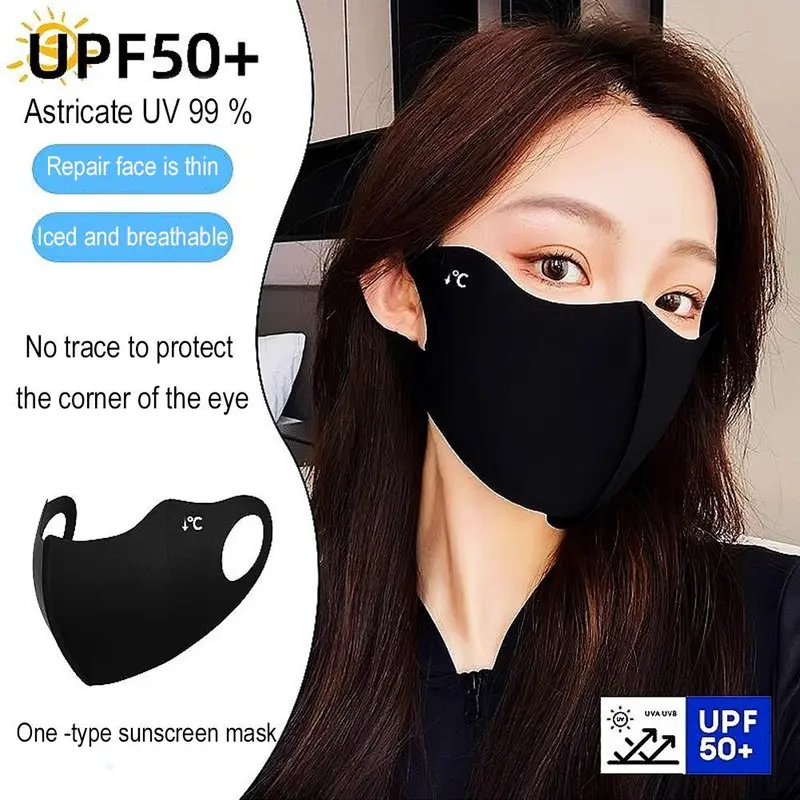 Mặt Nạ Lập Thể, Không đường May, Dành Cho Nữ, Chống Nắng UV, Phong Cách Hàng Ngày Mùa Hè, Thoáng Khí Bằng Lụa, B6M6 2
