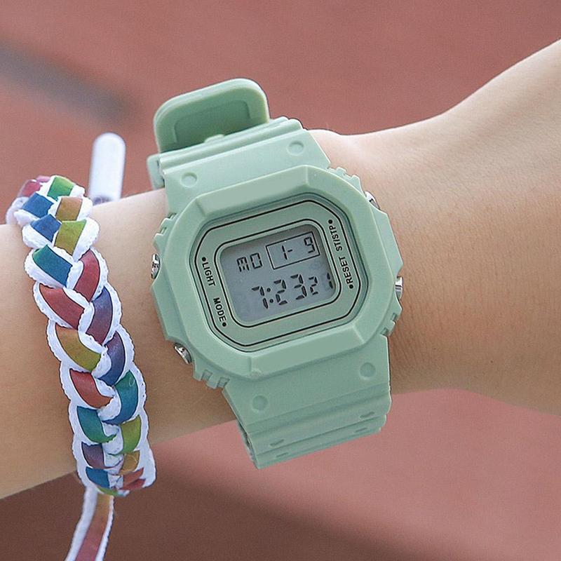 Product Introduction of 1Pcs Mini Outdoor Led Electronic Watch Multifunctional Luminous Watch For Middle School Students New 42