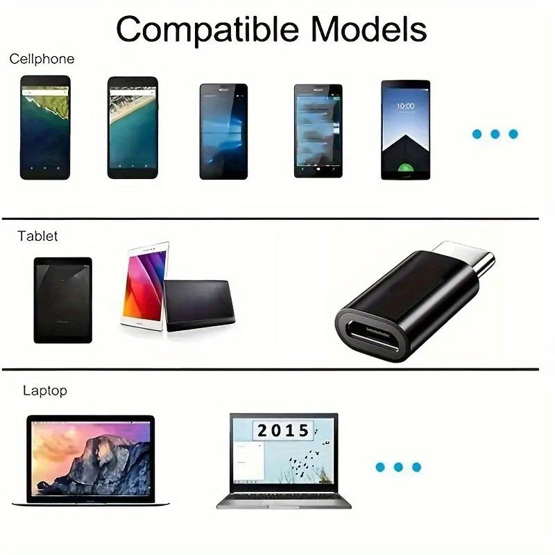 Product Introduction of 4pcs USB to USB C Adapter, USB C to USB 3.0 OTG, Micro USB to USB C - Compatible with For MacBook Pro, For SamSung For Galaxy, Smartphones, Laptops, In-Car Use & More 3