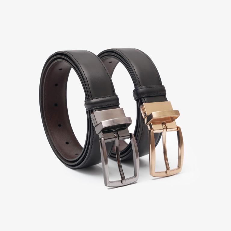 Thắt lưng nam,dây nịt nam FTT Leather da bò mặt khóa xỏ kim 2 mặt bản nhỏ 3cm màu đen sang trọng phù hợp đi làm công sở, đi học, đi chơi