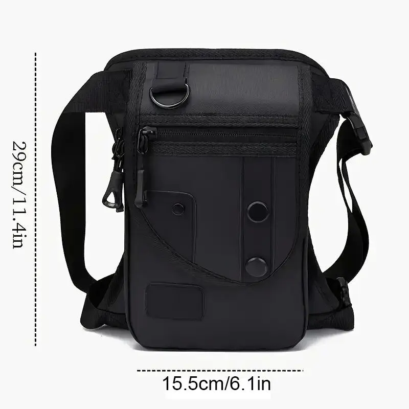 Men's Fashion Waterproof Oxford Cloth Chest Bag, Multipurpose Motorcycle Rider Travel Waist Bag, Universal Motorcycle Accessories for Men 1