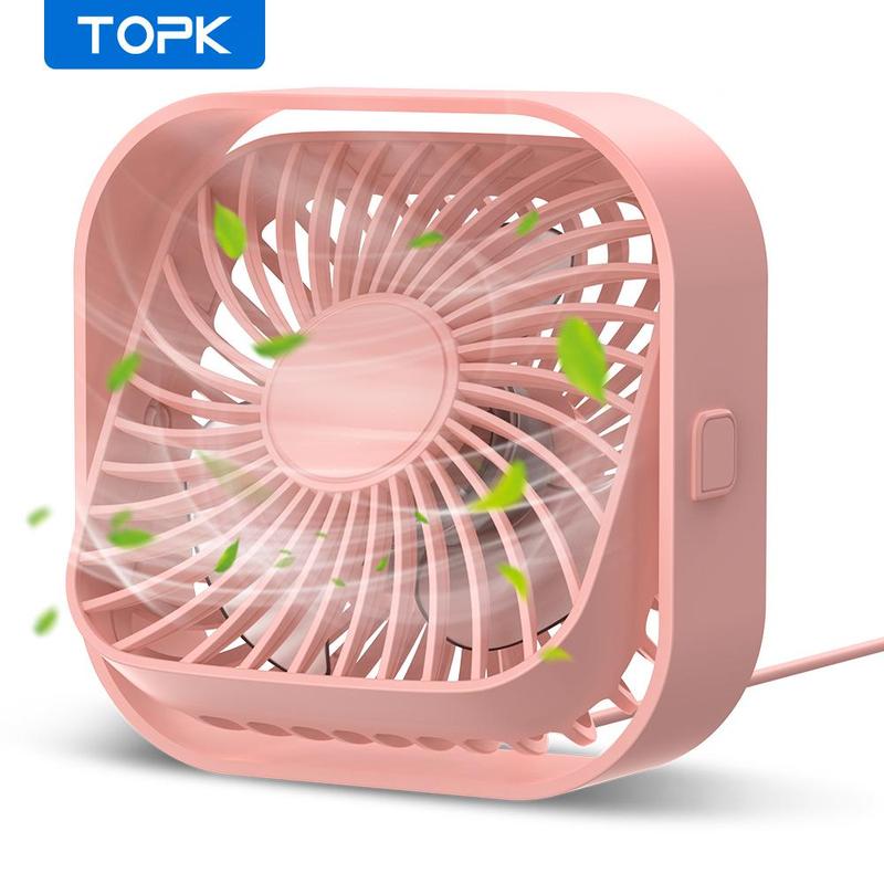 USB Powered Desk Fan, 360° Adjustable Angle Mini Fan, Portable 3 Wind Speeds Desktop Fan, Adjustment Table Fan For Home Office Car 3