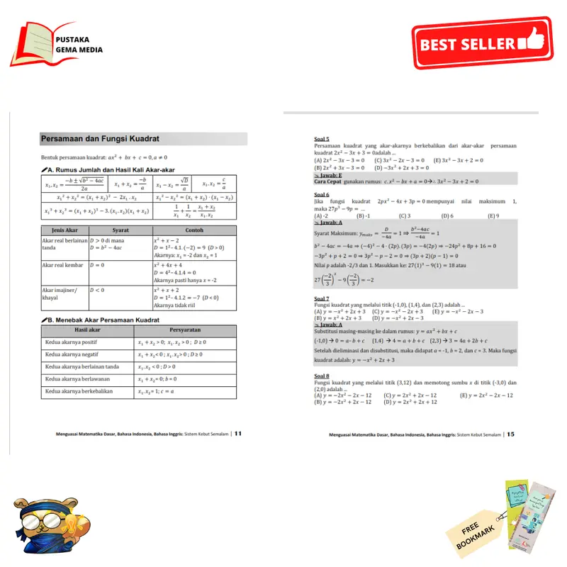 Seri Tes Potensi Skolastik:  Buku SKS Menguasai Matematika Dasar, Bahasa Indonesia, Bahasa Inggris Special Edition Soft Cover 3