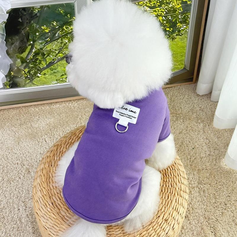 Pet Clothes, 1 Piece Half-high Collar Pullover with Traction Buckle, Easy To Wear Spring New Style Two-legged Clothing for Small Dogs, Cat Clothing 3