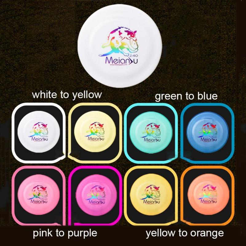 Product Introduction of Fashion 24cm Pet Flying Discs Bite Resistant Soft Dog Throwing Type Toy Luminous Interactive Dog Toy For Training 12