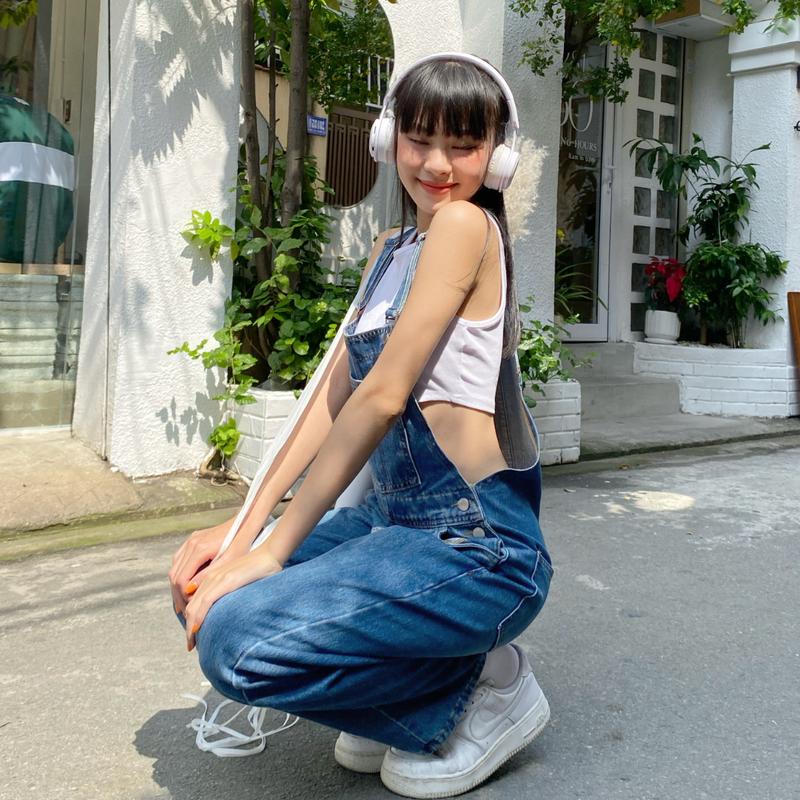 Quần Yếm Dài Bò -Dạng Yếm Dáng Dài Ulzzang Hàn Quốc Y1-494