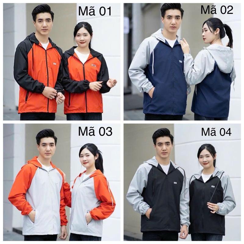 Áo gió phối màu Nam Nữ lót lưới aokhoac 0