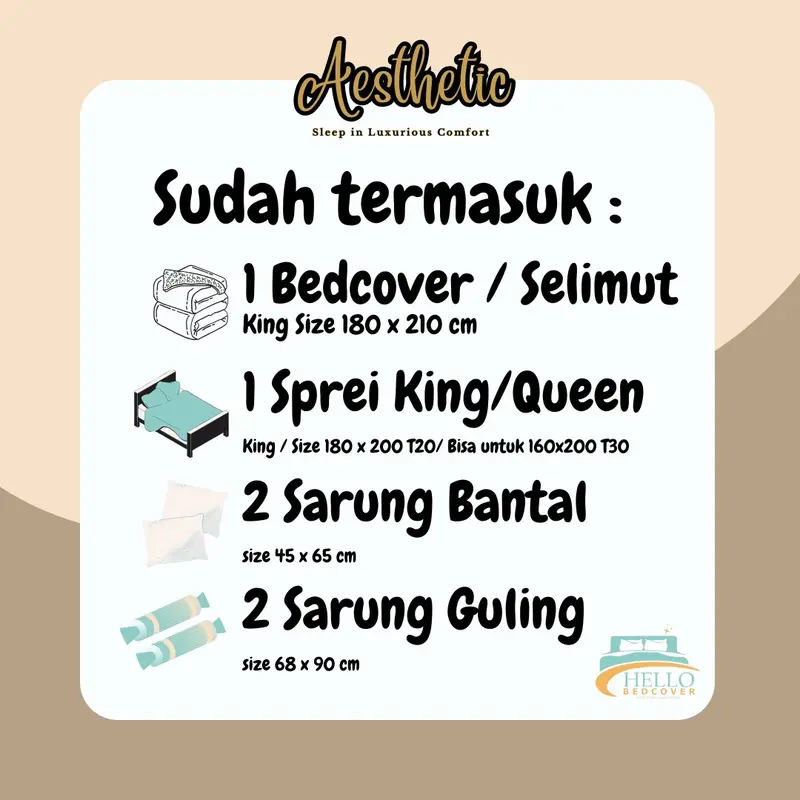 AESTHETIC PROJECT - Fullset Bedcover Motif Prontera / Sprei Microtex Disperse Premium - Anti Luntur 1