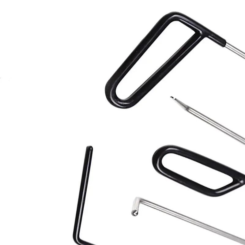 Car Dent Repair Tool Kit, Car Dent Hook Rods, Paintless Dent Repair Kit, Stainless Steel Hand Tools for Car Auto Body Dents Hail Damage Removal 4