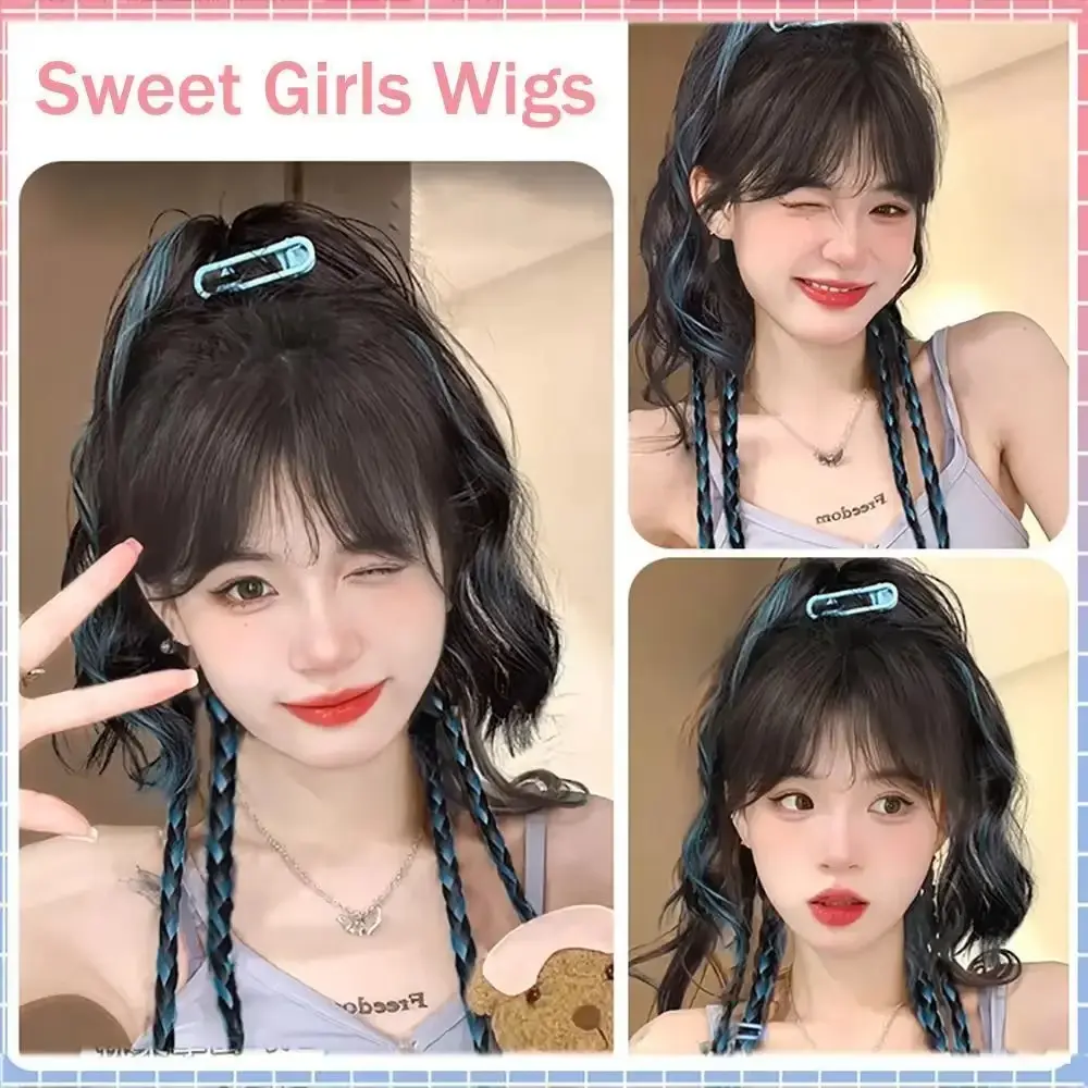 New Heat Resistant Synthetic Fiber Ponytail Wig Super Light Brushable Ponytail Simulation Hair Easy To Braid Hair Extensions Girl
