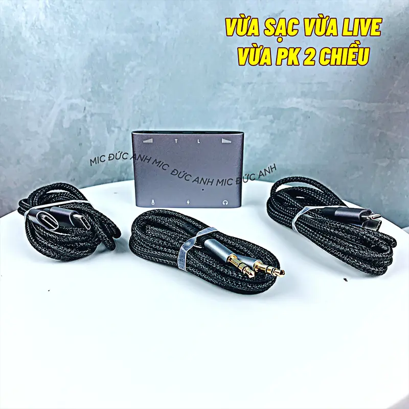 Box Livestream Stereo LT12 (Logo KA Chinh Hang) Phụ Kiện Âm Thanh Thu Âm Chất Lượng Cao Dùng Cho Androi, IP Vừa Sạc Vừa Live Kiêm Đàm Thoại 2 Chiều 3