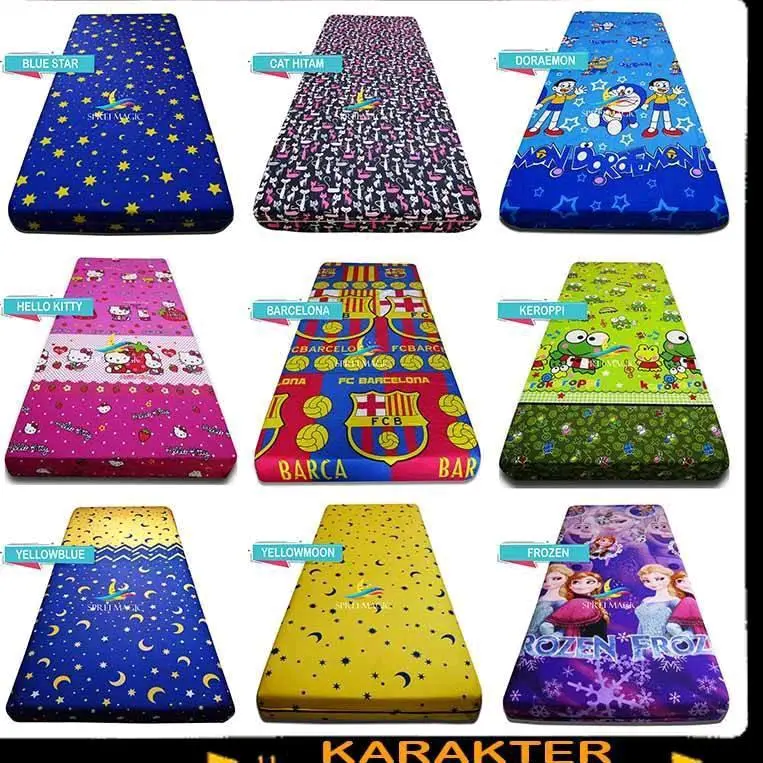 sarung kasur busa resleting motif anak dan dewasa bahan katun poliester  / sarung kasur busa resleting termurah harga grosir jual ecer Guling sprei