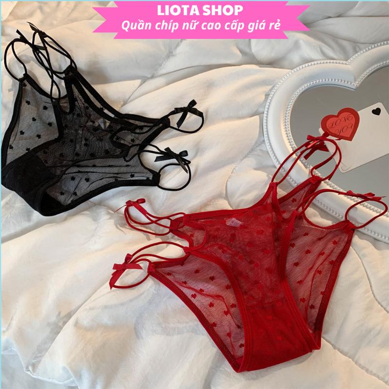 Quần Lót Ren Nữ Mảnh Dây 2 Bên Sườn Cao Cấp R50 quần chill nữ