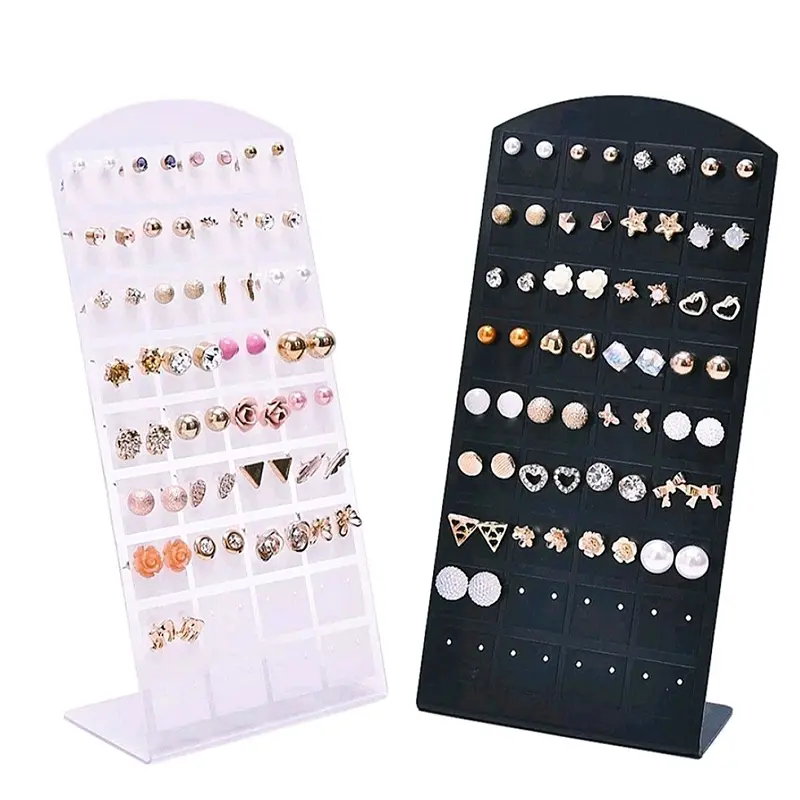 Giá Đỡ Trưng Bày Treo Bông Tai 72 Lỗ Bằng Nhựa Acrylic Nhỏ Gọn Tiện Lợi đựng khay 1