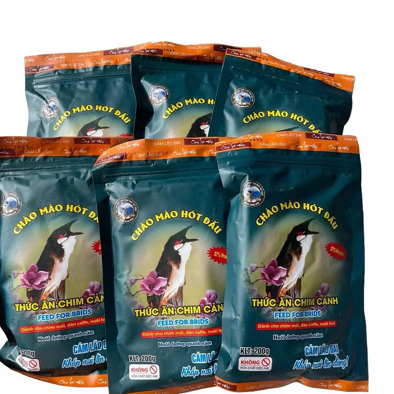 Combo 5 gói tặng 1 gói (tổng 6 gói) Cám chim Chào Mào Hót Đấu (Bao bì mới) Thương hiệu CÁM LÃO ĐẠI-Phụ kiện lồng chim Huyền Trần
