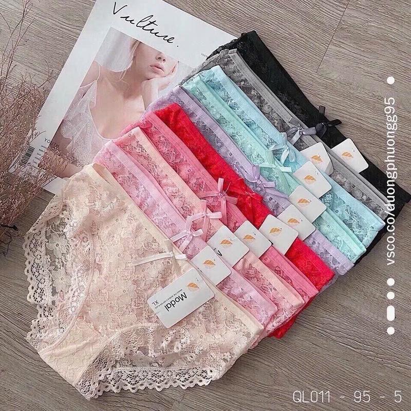 Combo 10 Quần Lót Ren Xinh [ Có 2 Size từ 30-60Kg ] - 3808 quanren  nu Nữ Women