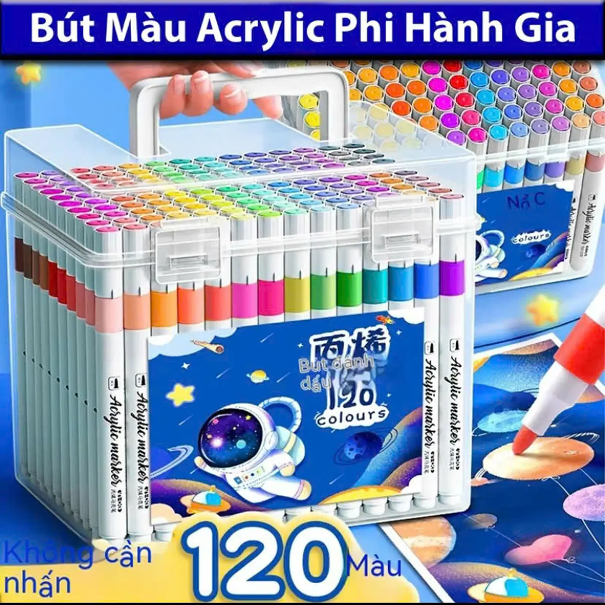 Bút Màu Acrylic Marker Không Thấm Nước, không Phai Màu, Nghệ Thuật Học Sinh, Vẽ Không cần Ấn Cho Trẻ