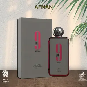 Afnan 9PM Rebel Eau De Parfum 100Ml Parfum Unisex Wewangian Tahan Lama Aroma Apel Kayu Manis Lavender Liar Dan Bergamot