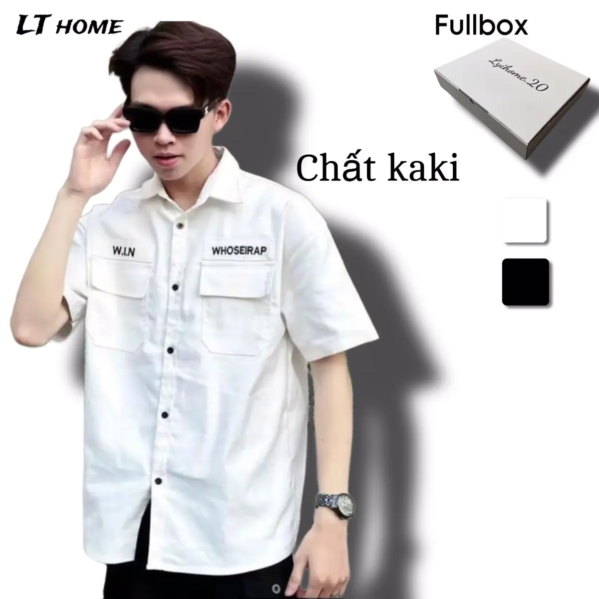 Áo sơ mi nam nữ có túi form rộng vải đẹp unisex chất dày dặn thời trang cực chất