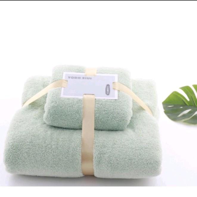 HANDUK SET 2IN1HANDUK MANDI DAN COTTON TOWEL IMPORT 6