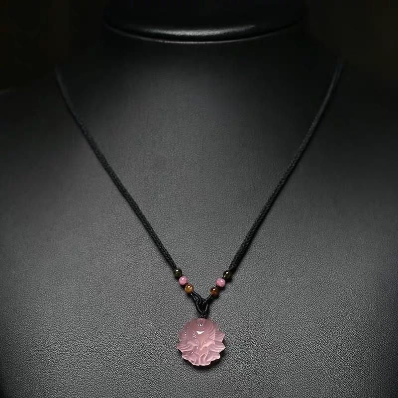 [HÀNG CAO CẤP] MẶT DÂY CHUYỀN HỒ LY AQUAMARINE HỒNG CỰC PHẨM   TẶNG KÈM DÂY VÀ HỘP GẤM ĐẸP 3