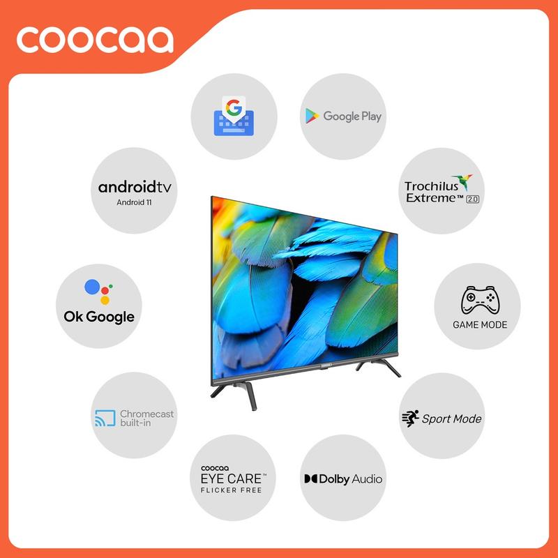 TV COOCAA Smart Android LED TV 32 Inch - Digital TV - Android 11 - HDR 10 - WIFI 4/5G (Coocaa 32S7G) [FREE VIDIO 3 BULAN + 1 BULAN  VISION+ PLATINUM] 5