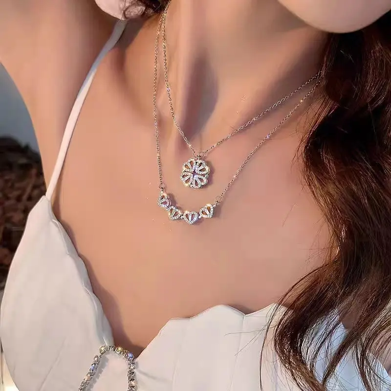 Dây chuyền trái tim có thể đeo 2 kiểu xinh xắn độc lạ 3