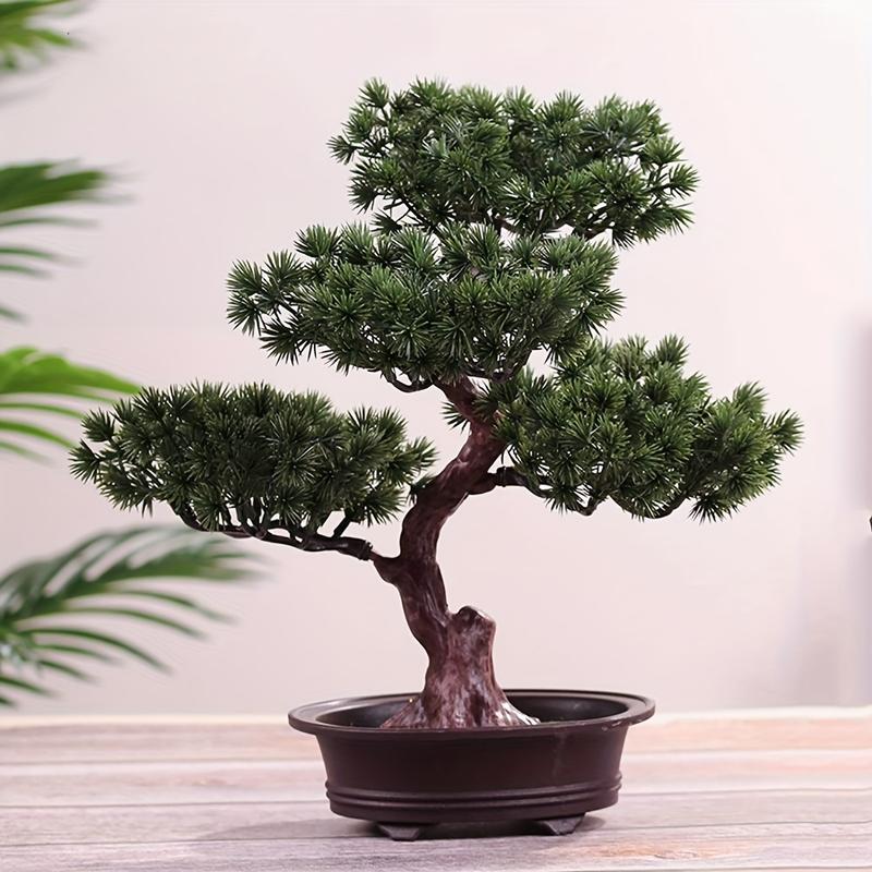 Product Introduction of Charming Faux Bonsai Tree - Lifelike Artificial Potted Plant for Home & Office Decor, Perfect for Earth Day, Graduation, Father's Day, Ornament, Desk Display, House Plants 0