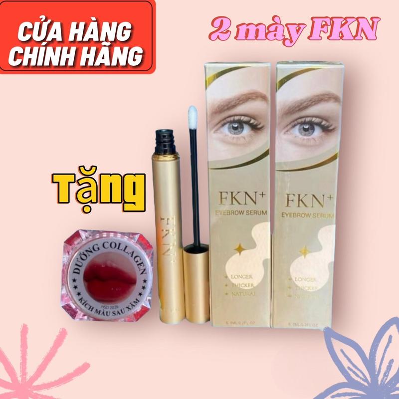 2 Mày Cao Cấp FKN +Chính Hãng .Dung Tích 6ml - Dành Cho Nam Và Nữ - Hỗ Trợ Mày Ngắn, Mày Thưa, Nhạt  (Tặng Son Dưỡng Môi) Trang Điểm mascara