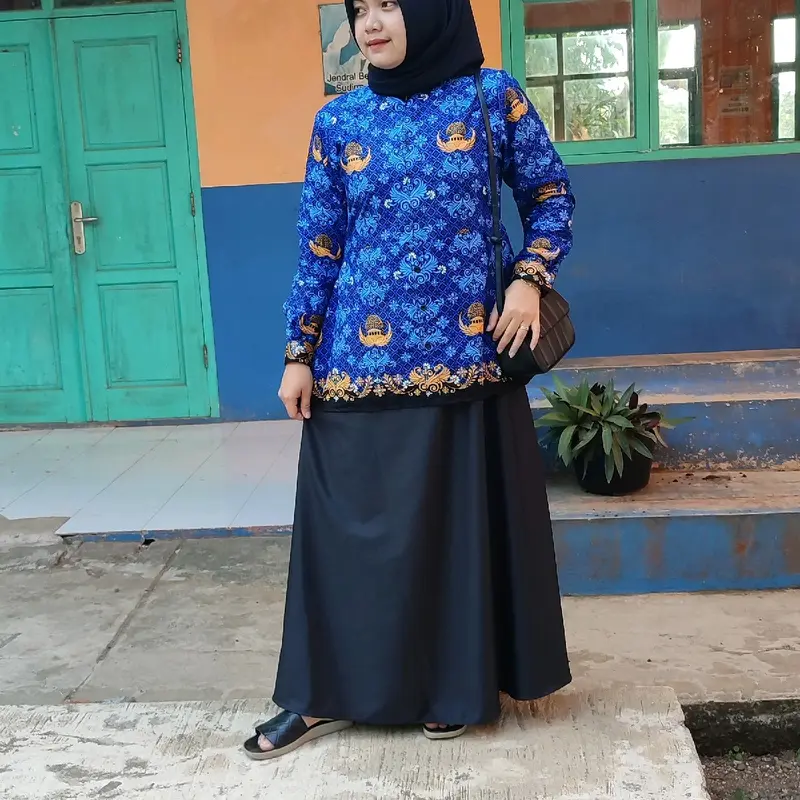 Gamis korperi stelan dinas kerja wanita Korpri Katun 7