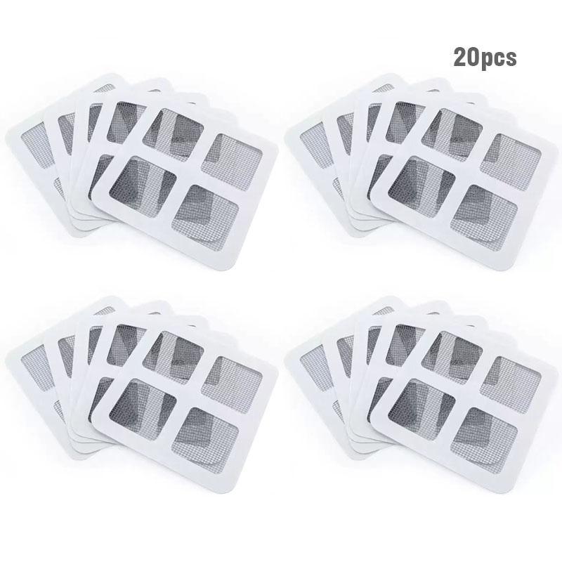 Disposable Drain Cover, 20pcs/box Hair Catcher Mesh Sticker for Shower, Sink, Bathtub, Kitchen, Easy Hair & Debris Prevention, Bathroom Gadgets 0